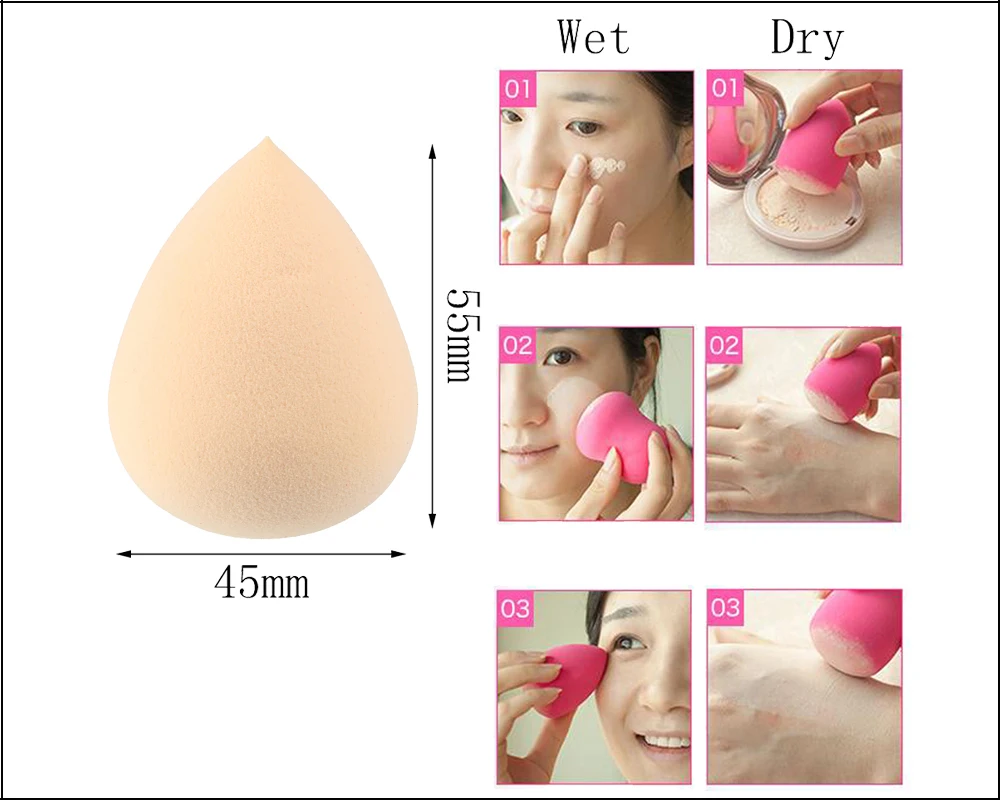 Beauty7 1 шт. губка для макияжа в форме капли воды пудра гладкая косметическая женщин