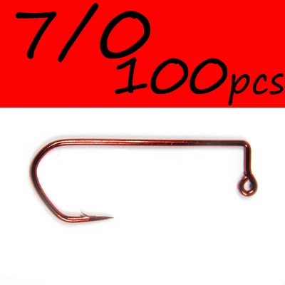 7I0 100PCS 100 шт. красный никель 90 градусов изгиб режущая точка широкая крышка горло джиг крюк 90 Degreen джиг крюк высокоуглеродистой стали - Цвет: 7I0 100PCS