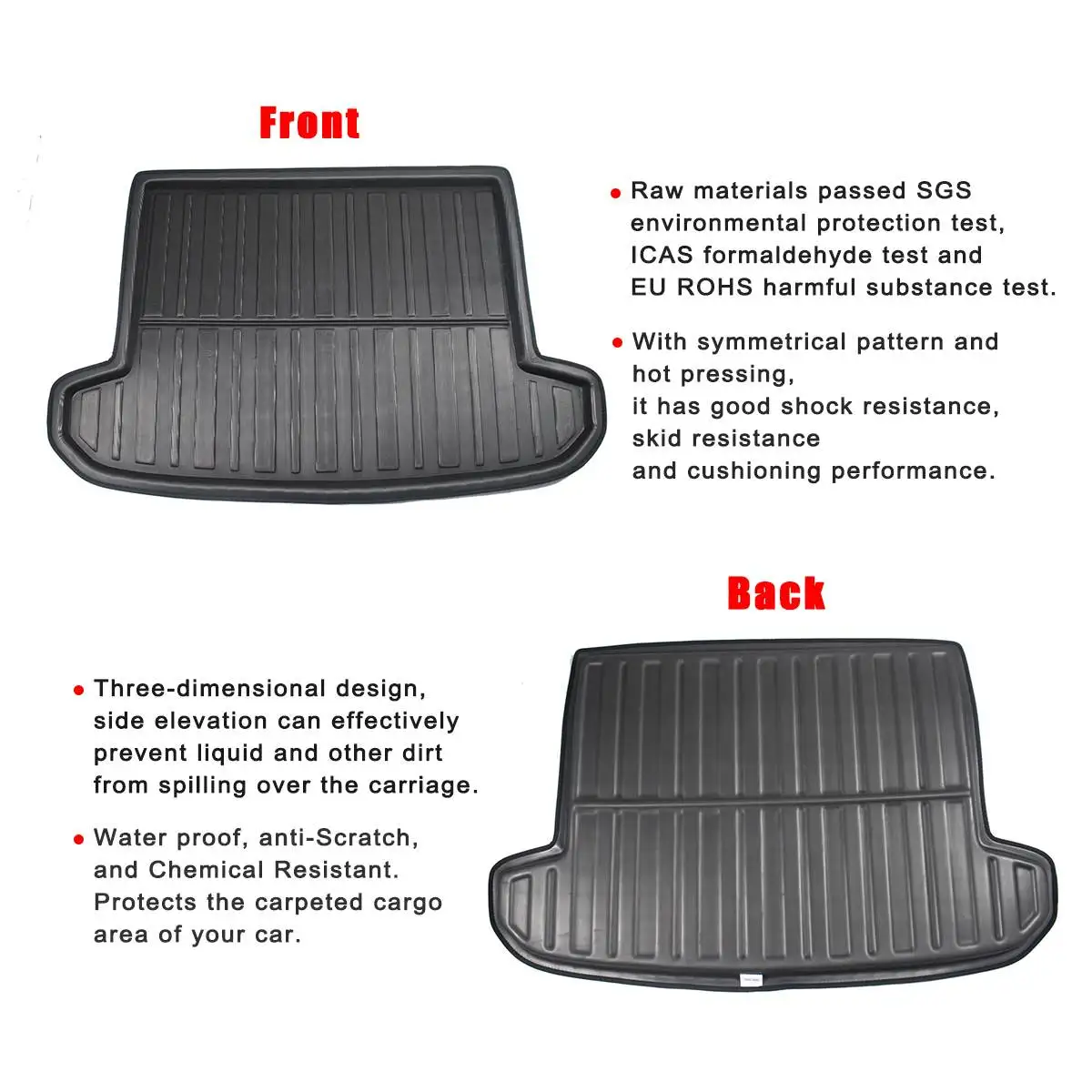 Автомобильный поднос подстилка для багажника Задняя Крышка матовый коврик пола