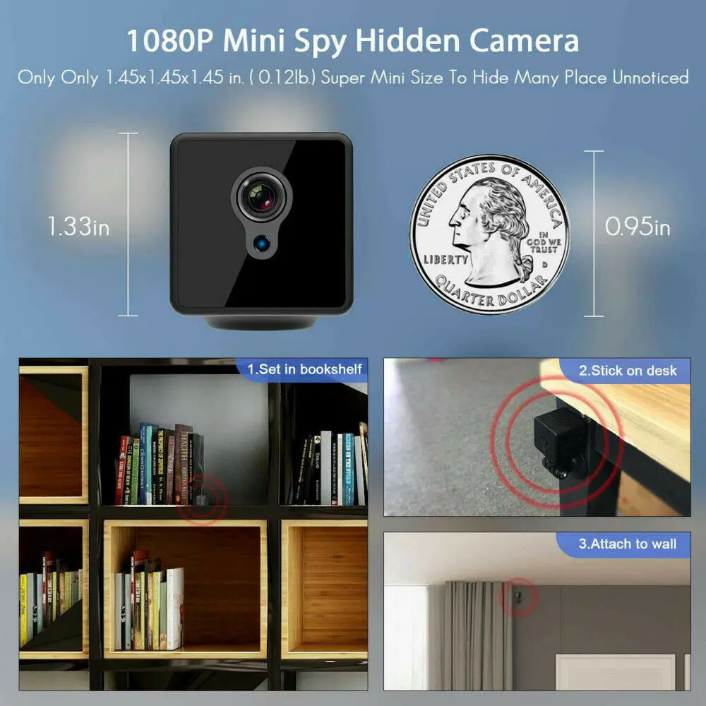 IP камера HD Mini WIF с магнитной функцией слот для SD карты умное обнаружение движения