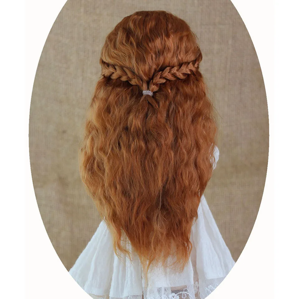 Allaosify BJD/SD кукла девушка лес среднего разделения вьющиеся волосы, как мгновенная лапша имитация парик мохера аксессуары