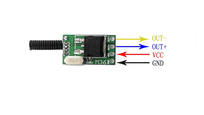Мини пульт дистанционного управления бесшумный DC 7 V 9V 10V 12V 24V 36V Профессиональный