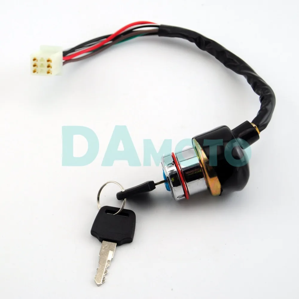 Ключ зажигания 6 проводов для 90 110 125cc GN125 Kazuma Meerkat Falcon Roketa ATV|ignition switch key|key wiringignition