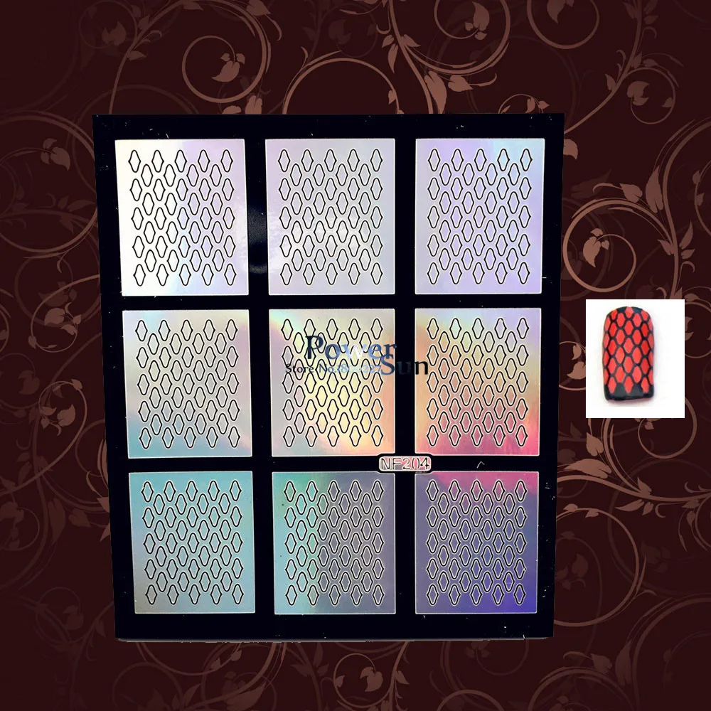 1 шт. трафарет с хрустальным драгоценным камнем для дизайна ногтей шаблон Фольга