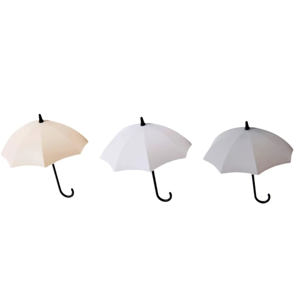 

3pcs/set Cute Umbrella Wall Mount Key Holder Wall Hook Hanger Organizer Durable