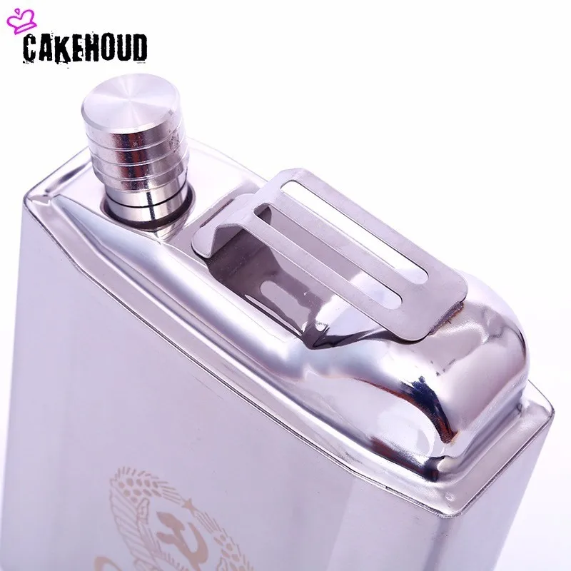 Cakeantang из нержавеющей стали 88 128 унций фотографический рисунок + Кожаная сумка