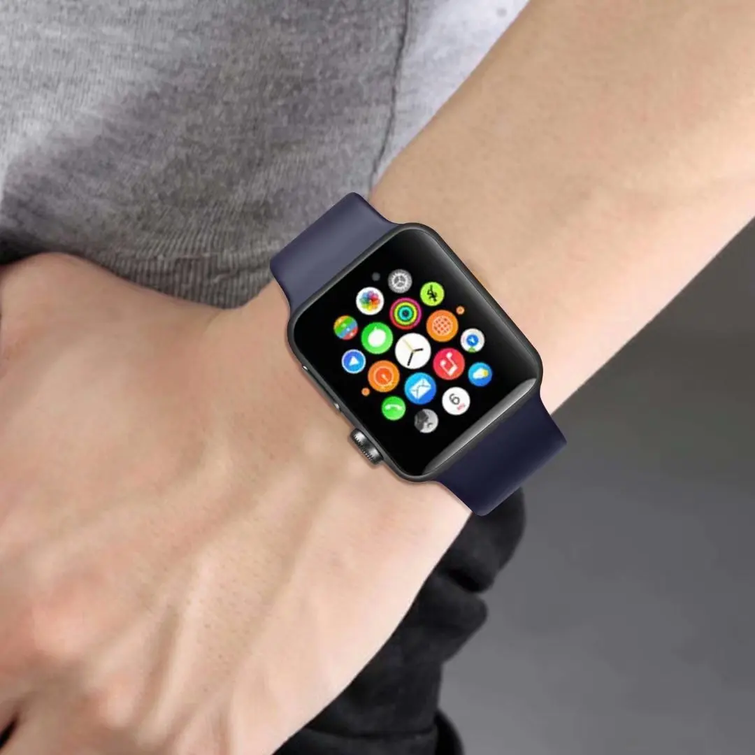 Силиконовый спортивный ремешок для iWatch 5, 40 мм, 44 мм, цветной мягкий браслет, ремешок для Apple Watch, 42 мм, 38 мм, 1, 2, 3, 4, аксессуары