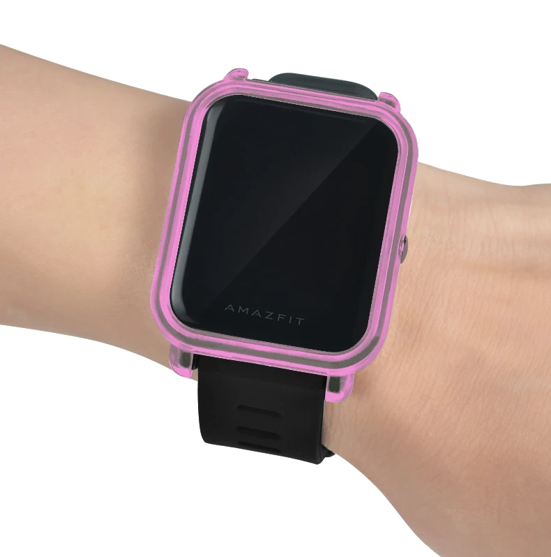 Прозрачный чехол из поликарбоната для Xiaomi Huami Amazfit Bip Smart Watch, цветной тонкий защитный чехол