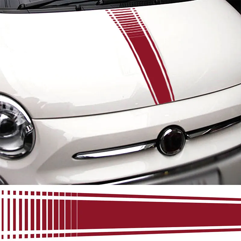 Для Fiat 500 автомобиль ABARTH наклейки на капот итальянский флаг наклейка графическая