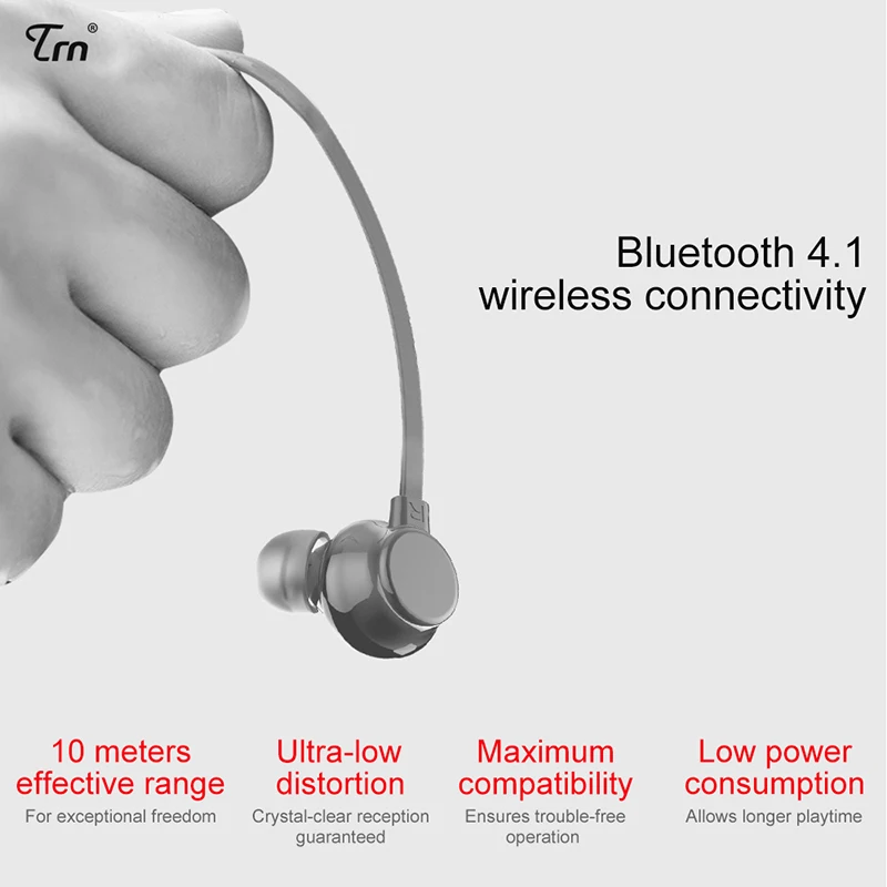 TRN AS10 наушники Bluetooth kulakllik с активным шумоподавлением микрофоном Беспроводная