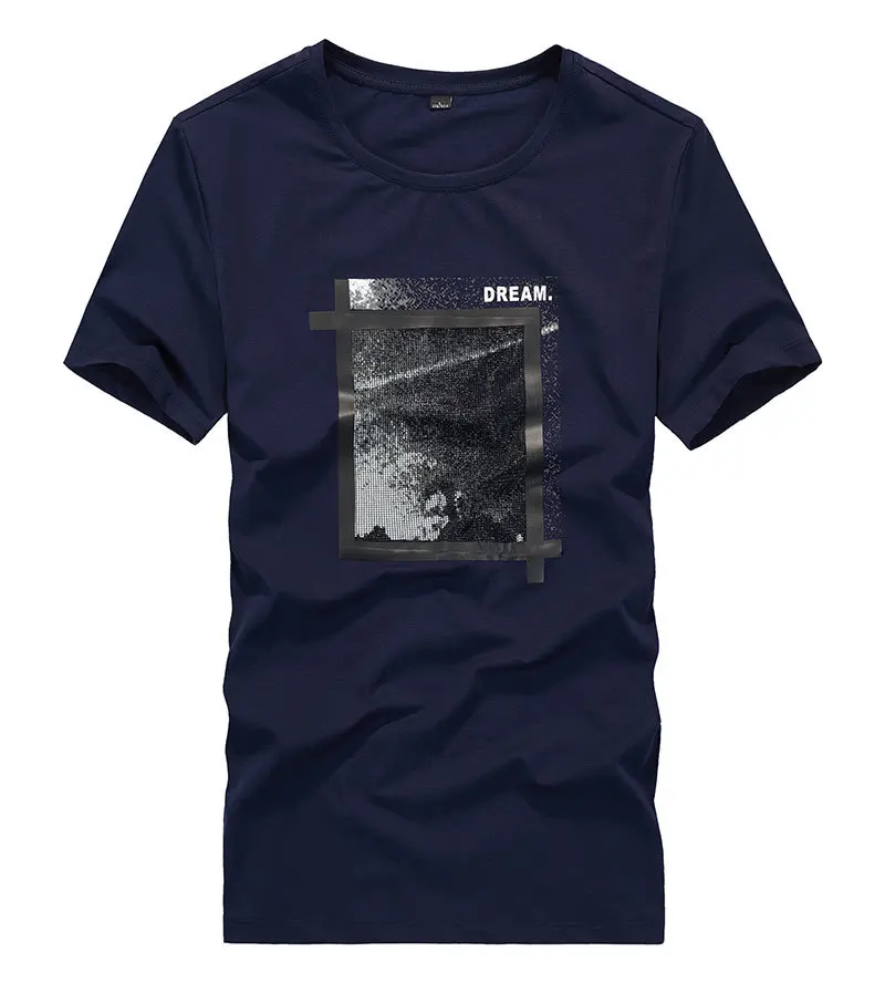 Для мужчин s футболки модные 6XL новый летний хлопковые топы принты Camisetas Hombre