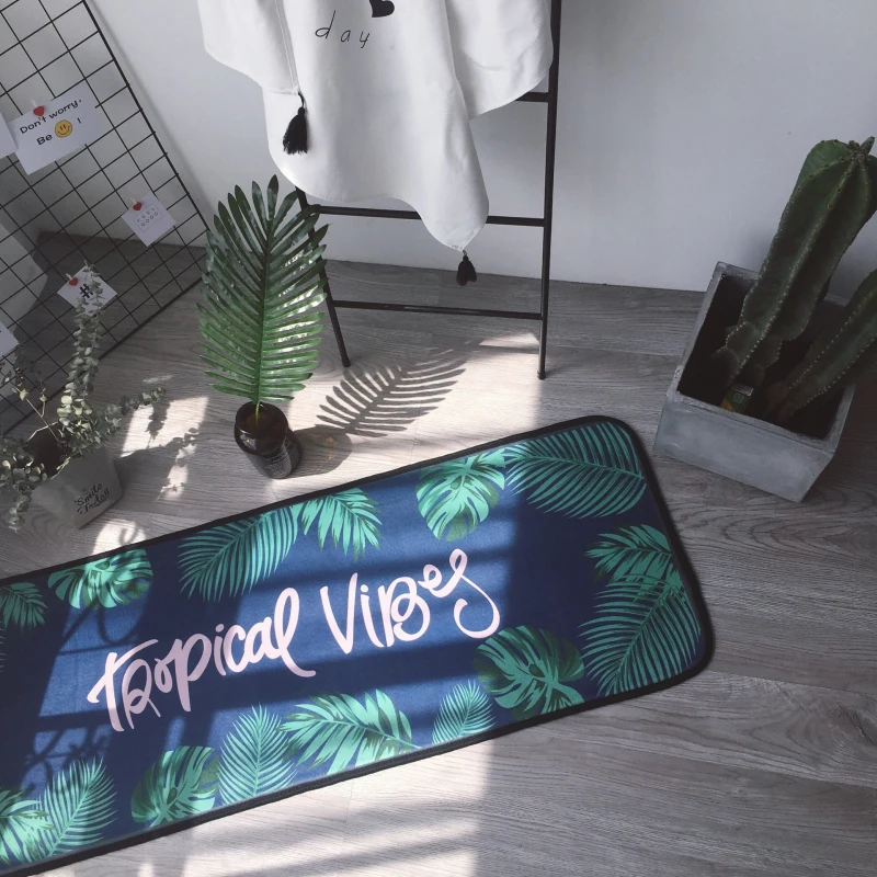 Европейский Противоскользящий кухонный коврик для ванной комнаты полиэстер