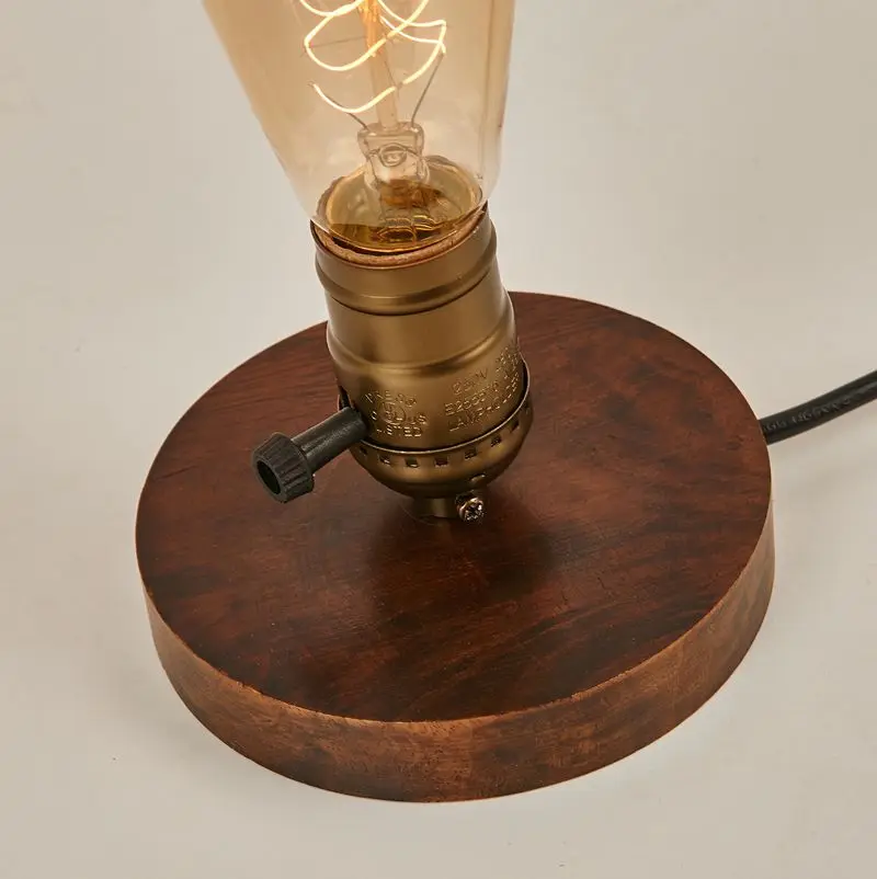 Винтажная настольная лампа современный черный светильник для чтения книг