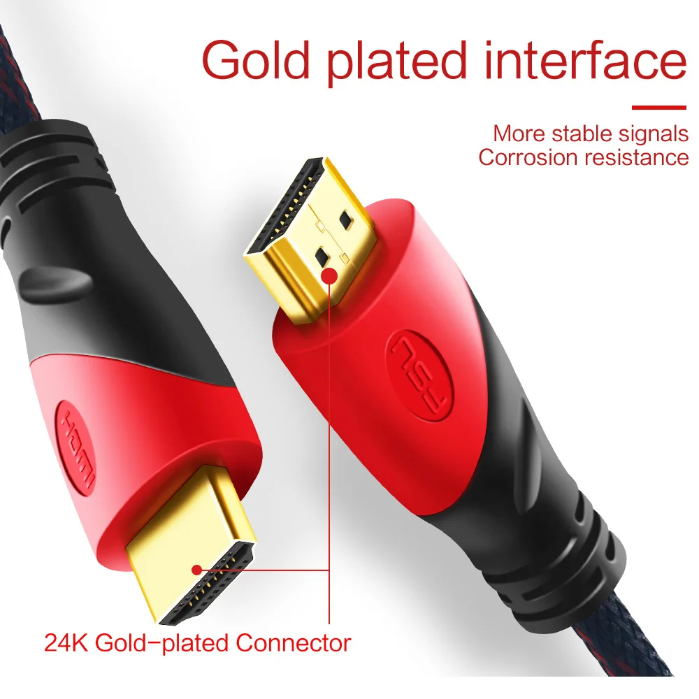 Высокая Скорость Кабель HDMI 1080 P 3D Позолоченные 1,4 V 1 m 2 m 3 м 5 м 8 HDMI к hdmi-кабель, адаптер для PS3 окно проектора ЖК-дисплей HDTV Monitor
