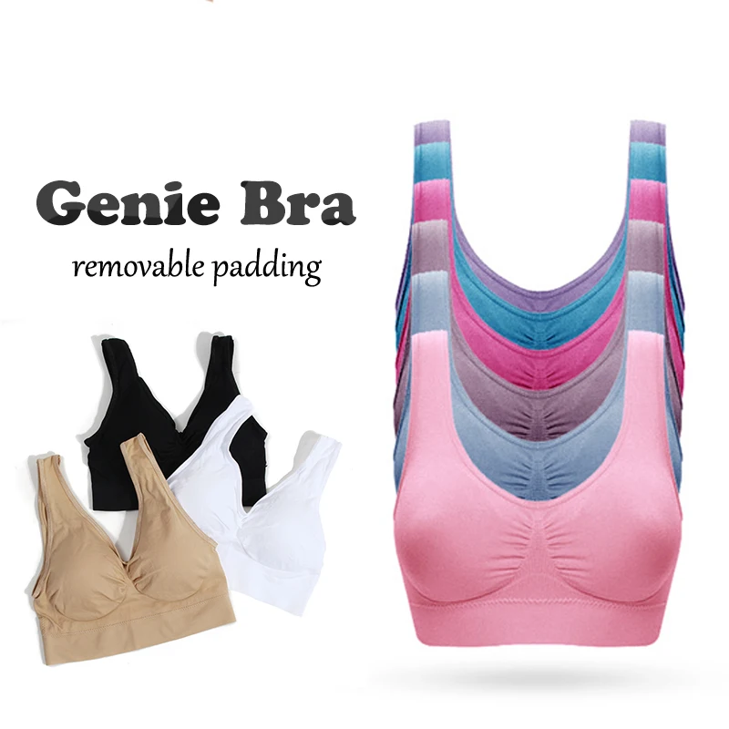 Boyaomax Genie bra состоит из трех корректирующих бюстгальтеров 3 шт./компл. бесшовные топы для йоги и фитнеса, укороченный топ-Бюстгальтер Бег бюстгальтер без косточек для сна Бюстгальтер для кормления; Прямая поставка; HBS-GB138(3