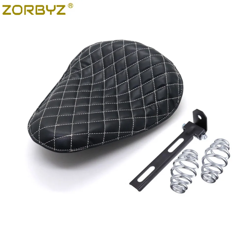 ZORBYZ мотоциклетный черный PU кожаный Алмазный соло пружина и кронштейн для Harley Chopper