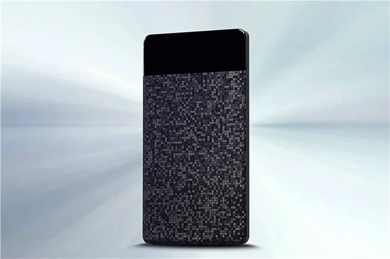 black Ultra Slim 10000 мАч Мощность банка 15 мм 2.1A Выход Быстрый смартфонов Портативный внешний Батарея Зарядное устройство Мощность банка для samsung - Цвет: black