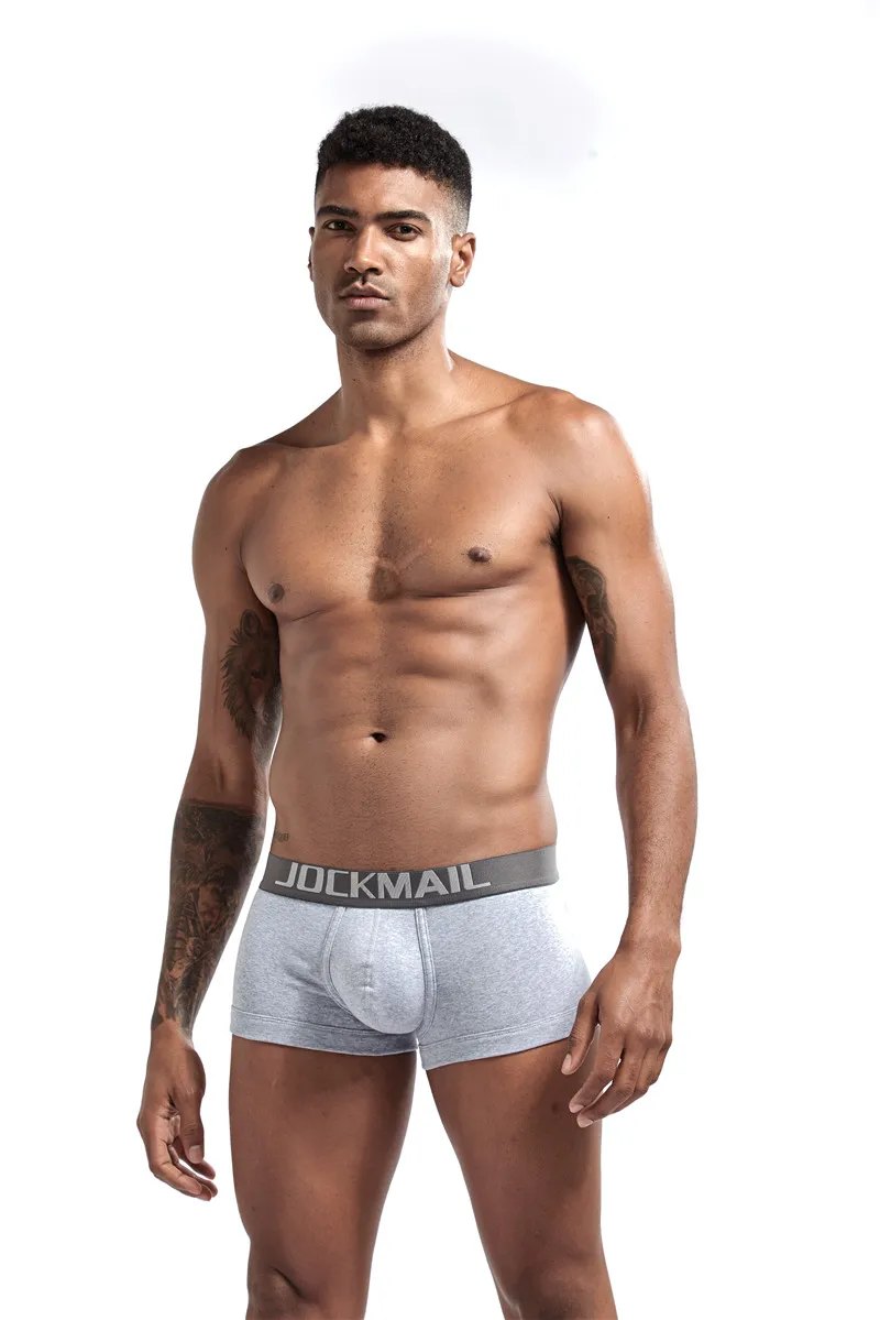 JOCKMAI, мужское нижнее белье, хлопковые боксеры, 4 цвета, мужские шорты, мягкие, удобные трусики, Слип, одноцветные, мужские боксеры, Сексуальная Домашняя одежда, u-выпуклая