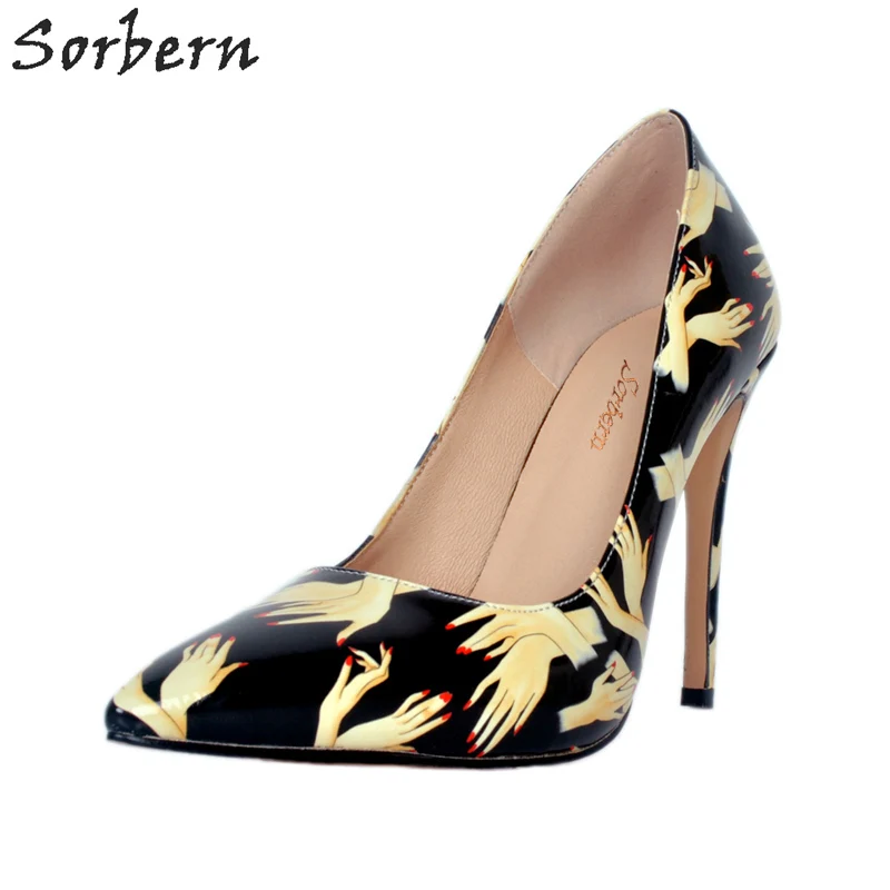Туфли лодочки женские с острым носком на высоком каблуке без застежки|womens pumps pointed