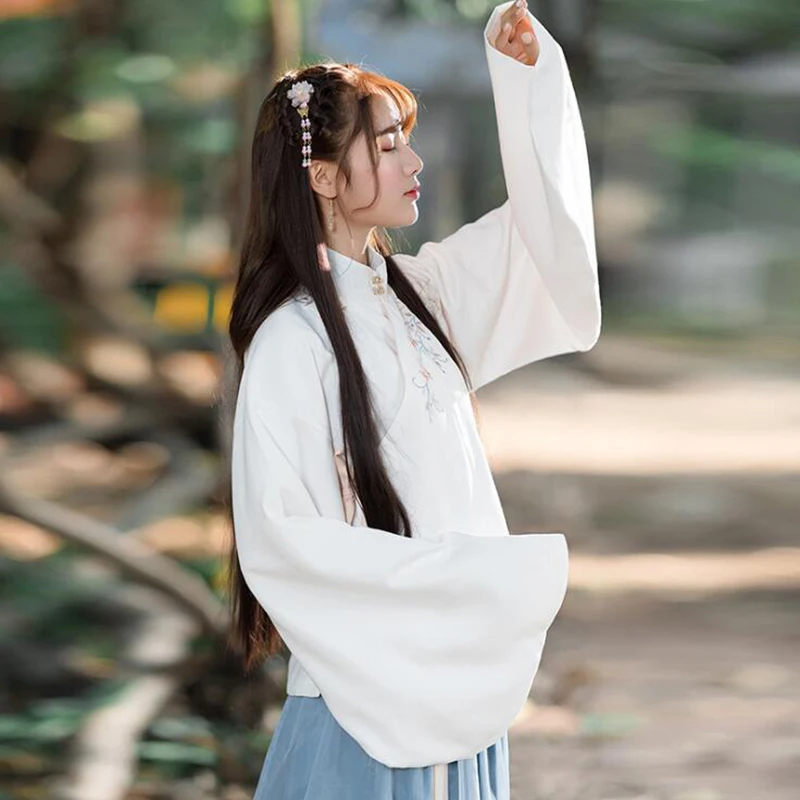 Китайское платье hanfu женское платье Чонсам традиционная китайская одежда для женщин китайская блузка Китайский костюм