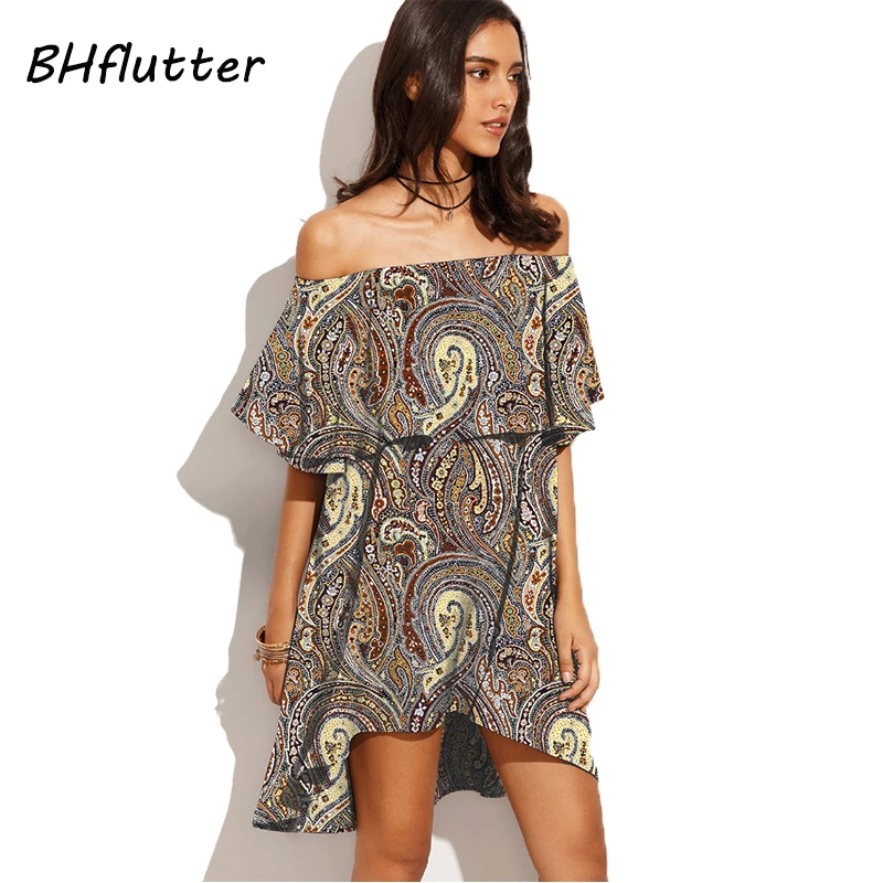 Платье BHflutter женское короткое с воротником-лодочкой пикантные вечерние платья