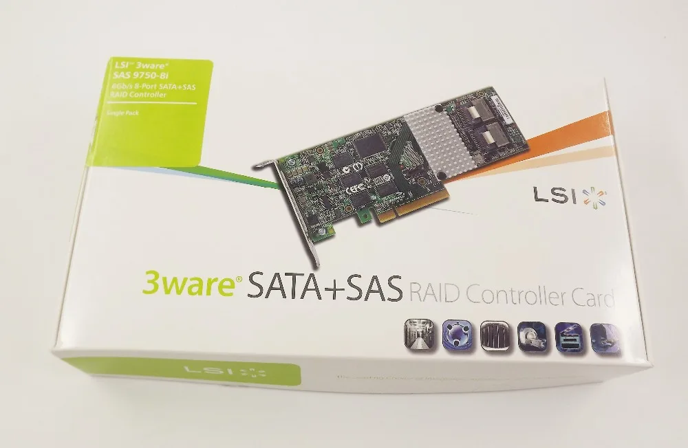 Новый LSI LSI00213 9750 8i 8 портовый PCI E SAS RAID контроллер карта|3G модемы| |