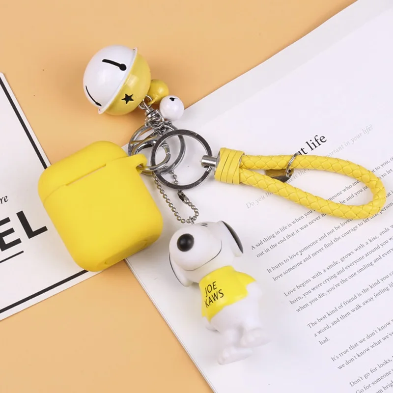 Милый мультяшный защитный чехол s для Apple Airpods, беспроводной чехол для наушников Air pods, защитный чехол, брелок, аксессуары - Цвет: 9