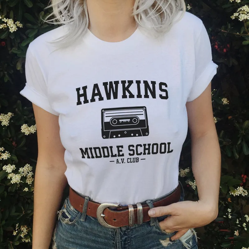 Футболка в стиле Харадзюку Hawkins модная повседневная футболка унисекс странные