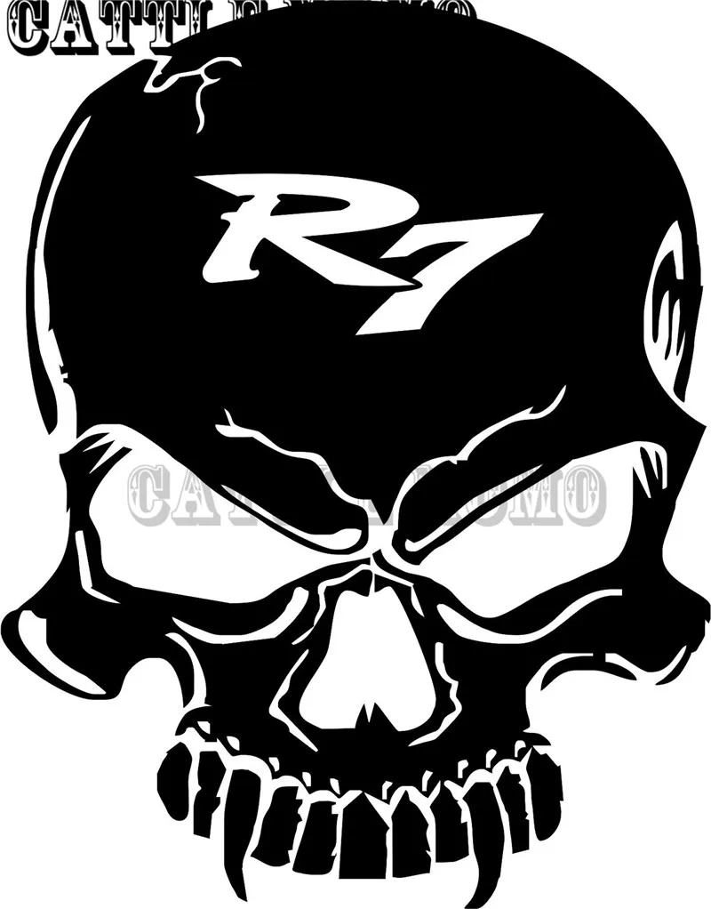 

Motorcycle tank Skull Decals Stickers For R7 2012 2013 2014 2015 Tank Shell Decals Stickers