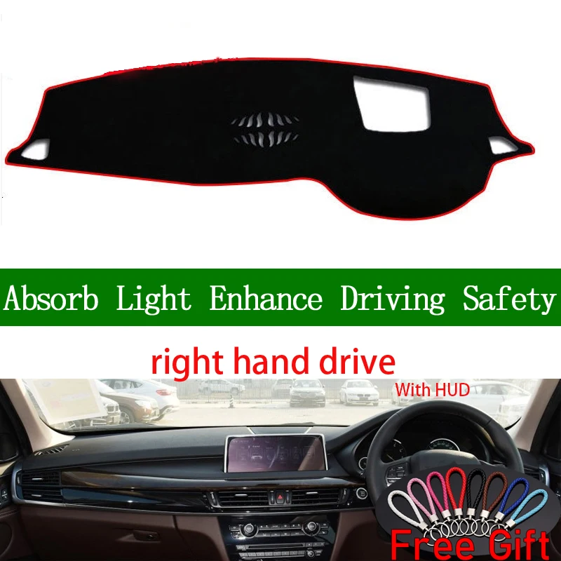 

For BMW X5 2014 2015 2016 2017 2018 Right Hand Drive Dashboard Cover Car Stickers Sun Shade Dash Mat Carpet Interior Accessories