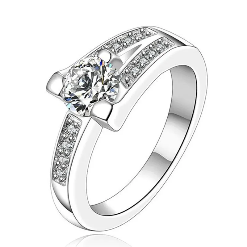 Посеребренная кольцо стерлингового серебра--Jewelry Кольцо заводские цены вставка