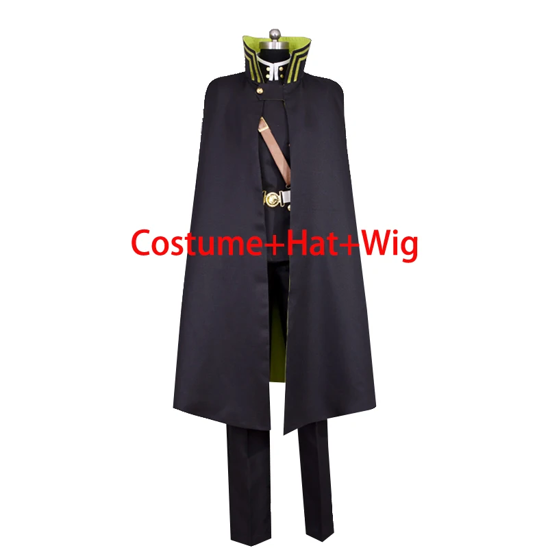 Costume Hat Wig Аниме последний Серафим Юичиро хякуя Косплей Костюм Униформа высокое качественные костюмы для мужчин - Цвет: Costume Hat Wig