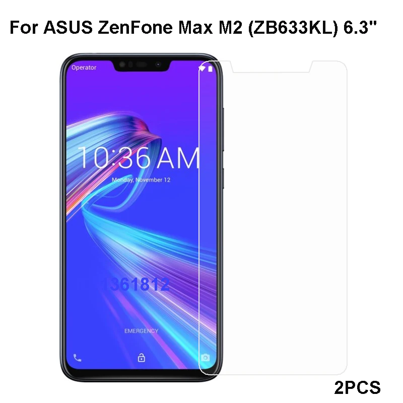 

2 шт. ASUS ZenFone Max M2 ZB633KL закаленное стекло 9H Высококачественная защитная пленка Защита экрана для ASUS ZenFone Max M2