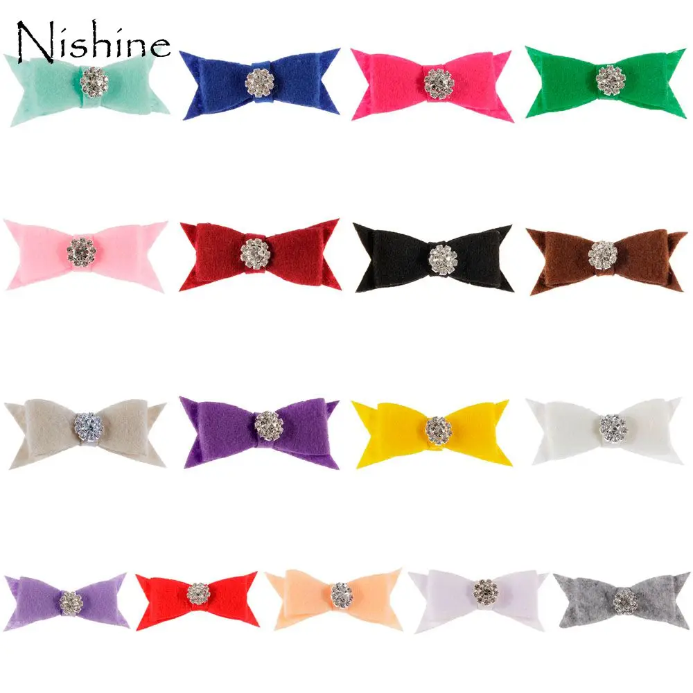 NISHINE 30 шт. милые фотообои с пуговицами Стразы без заколок для волос детей Бутик