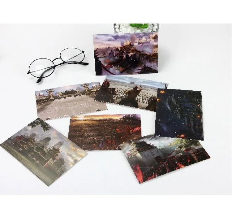 30 Pcs/Set Chinese Ancient City series Postcard/Greeting Card/Message Card/Birthday Letter Envelope Gift Card Two sizes | Канцтовары для