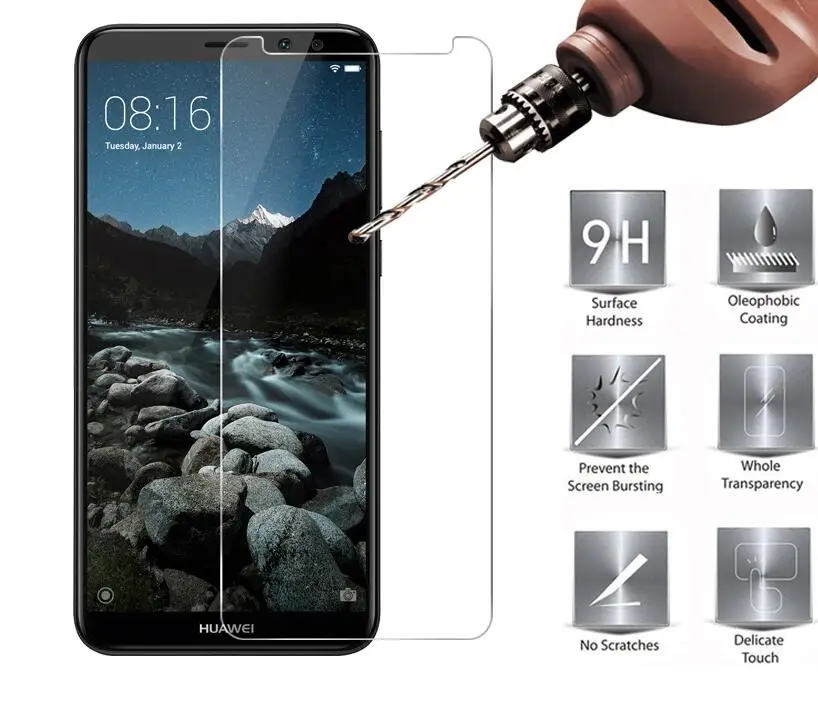 2 упак./лот абсолютная новинка! Премиум закаленное Стекло для huawei Коврики 10 Lite Экран протектор из закаленного стекла, Защитная пленка для huawei Коврики 10 Lite пленка
