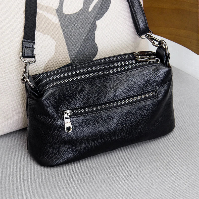 Real genuine leather small messenger bags for women mini crossbody shoulder bag phone purse pocket female handbags sac a main | Багаж и