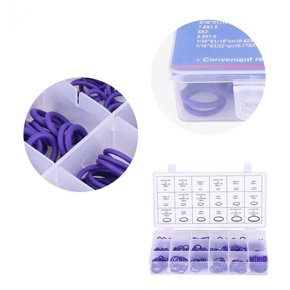 270 шт. Ассорти компрессор автомобильного кондиционера уплотнительных колец