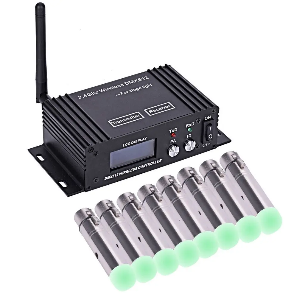 9 шт. DMX512 DMX Dfi DJ 2 4G беспроводной ЖК дисплей 8 приемников и 1 передатчик управления