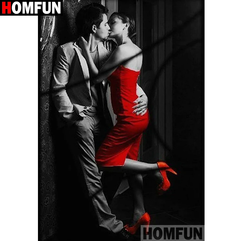 

Набор для алмазной вышивки HOMFUN A01281, алмазная живопись «Парные персонажи», вышивка крестиком 5D «сделай сам», Декор для дома