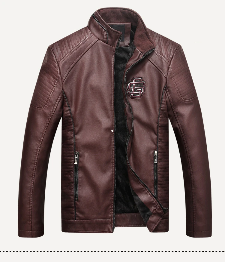 newLeather замшевая куртка Модные осенние Мотоциклетные Куртки из искусственной кожи мужские зимние куртки-бомберы Bolubao Для мужчин