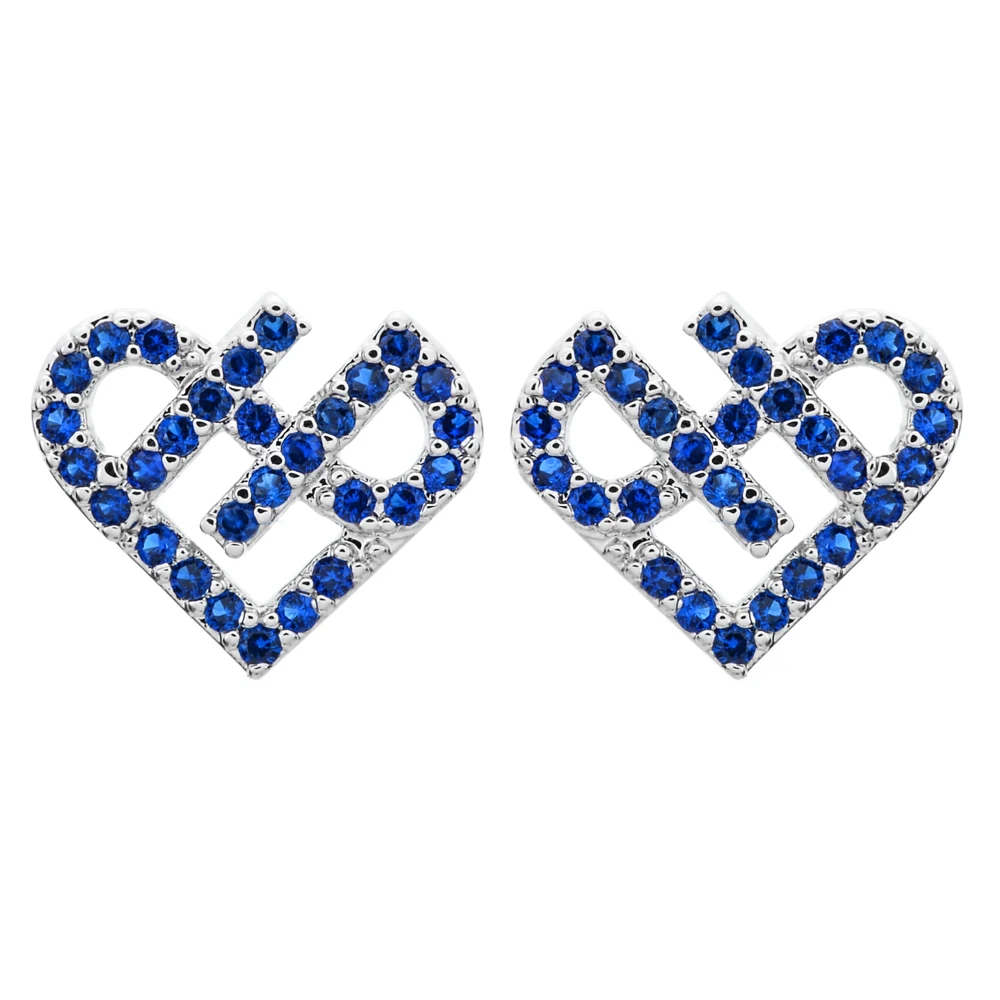 Simple and delicate heart-shaped zircon earrings fashionable female/girl in various colors ER-321 |