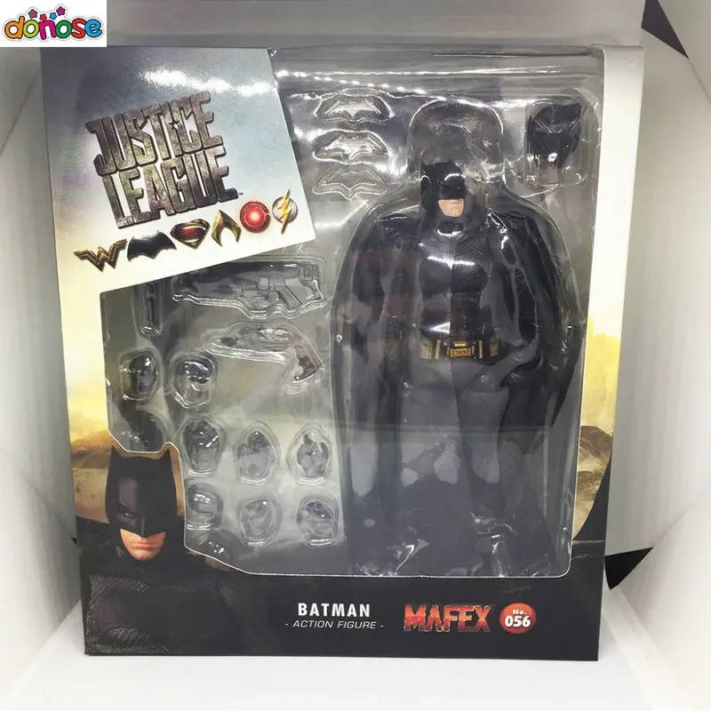 Фильмы Темный рыцарь Бэтмен Фигурка подвижная с аксессуарами MAFEX 056 Лига Справедливости фигурка модель детская игрушка - Цвет: With Retail Box