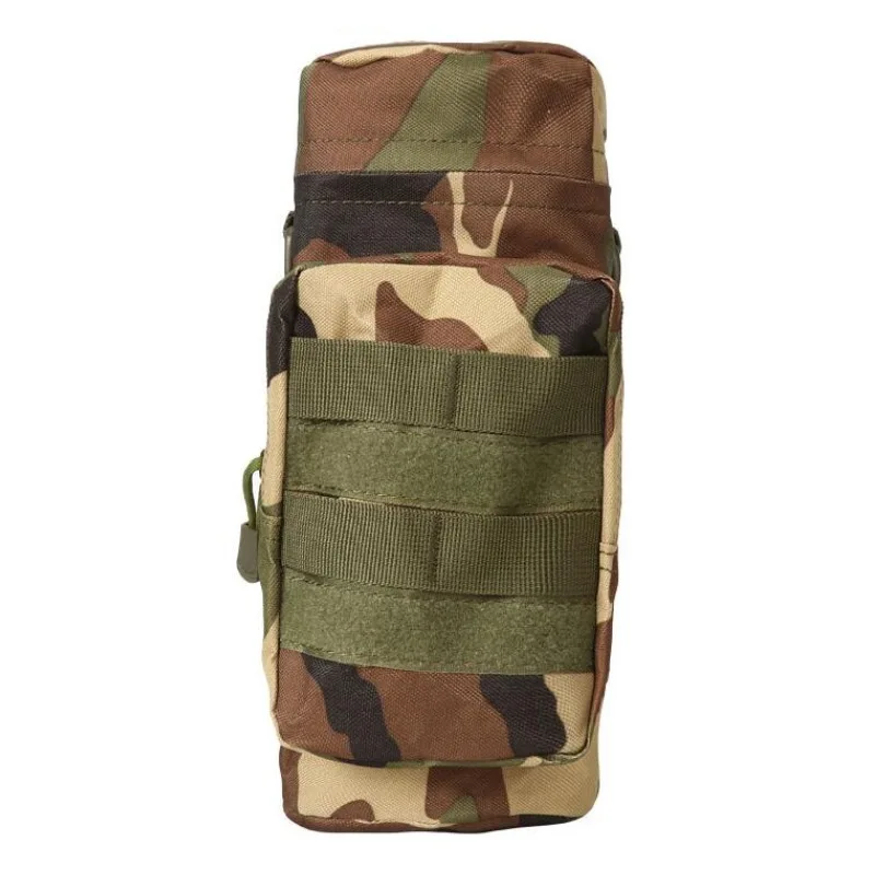 Woodland CQC на открытом воздухе тактический Molle бутылка для воды Чехол камуфляж Военная охота кемпинг туризм туристическое снаряжение поясная сумка чайник держатель - Цвет: Woodland