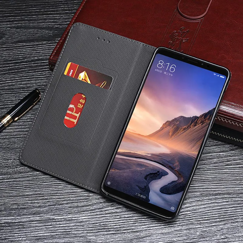 Чехол для Xiaomi Mi Max 3 чехол высокое качество ретро кожаный с откидной крышкой