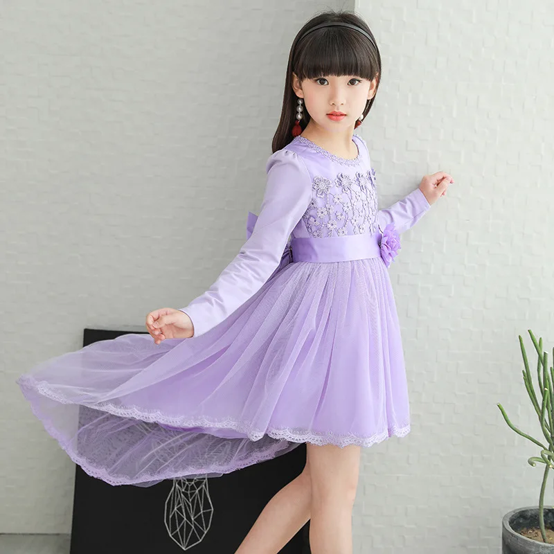 2019 Kids Girl Wedding Mermaid Dress Princess Party Pageant Flowers Prom Embroidery Birthday with Big Bow 4-12Y | Детская одежда и