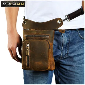 Качественная кожаная Мужская Дизайнерская повседневная сумка-мессенджер через плечо, модная многофункциональная поясная сумка на ремне, сумка для планшета 211-11-d