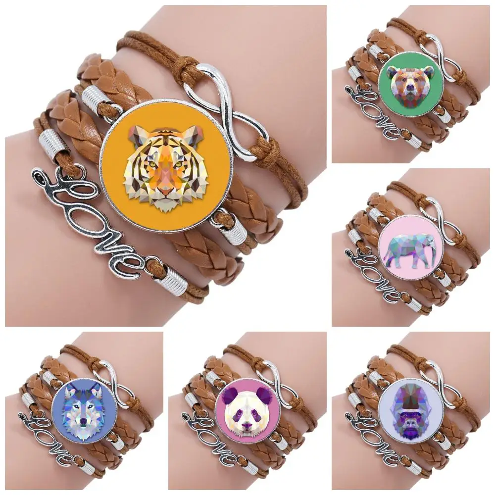 Лиса олень Тигр Сова собака волк животное орангутанг коала медведь|Браслеты с