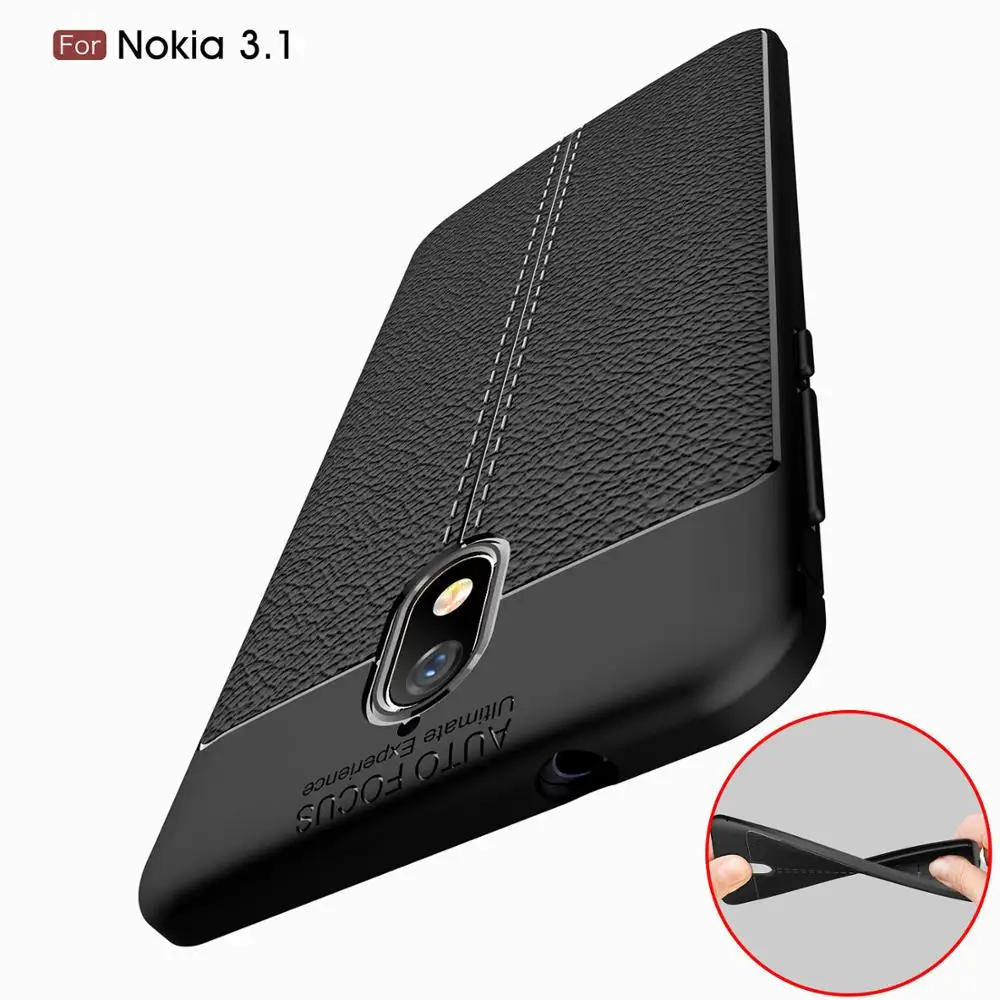 Текстурный чехол Lichee 3 1 Для Nokia для 2018 X3 Nokia3.1 Plus задняя крышка телефона|Бамперы| |