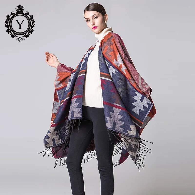 COUTUDI осень зима шарф Для женщин пончо и Накидки Элитный бренд Индии обертывания